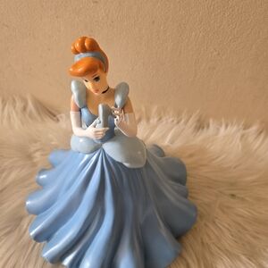 Disney Cinderella Piggy Bank Blue Princess Figurine